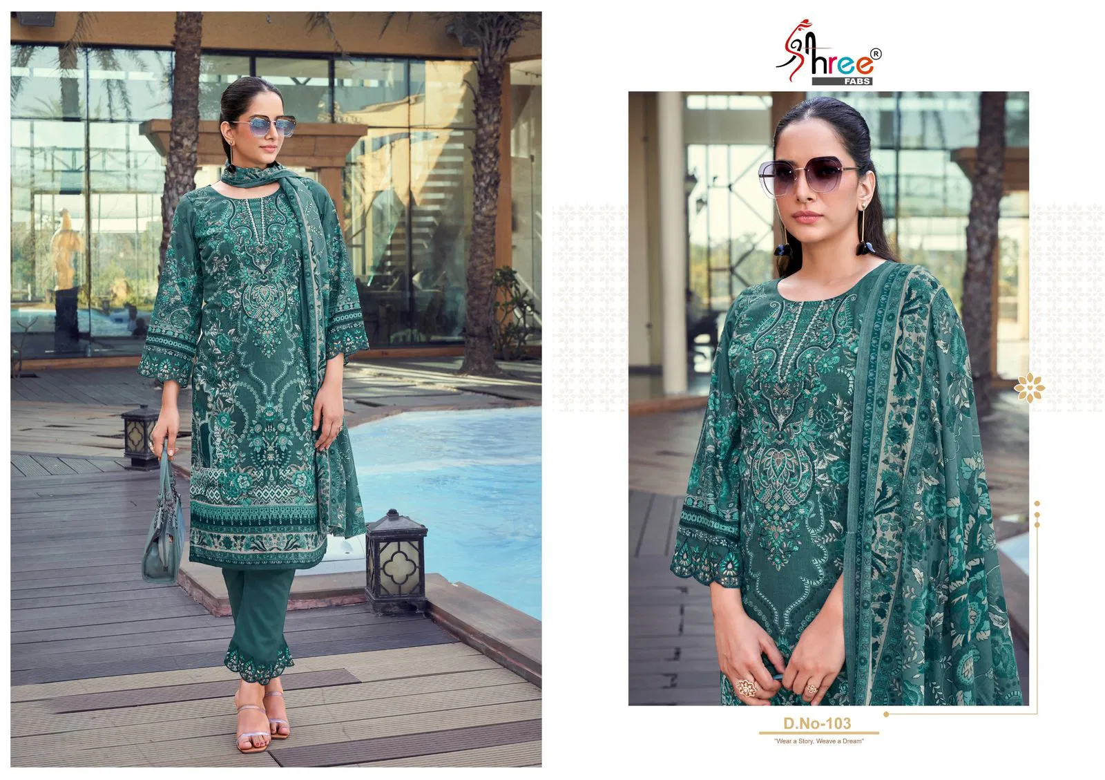 Khadiza by Shree Lawn Cotton Pakistani Salwar Suits Wholesale Online